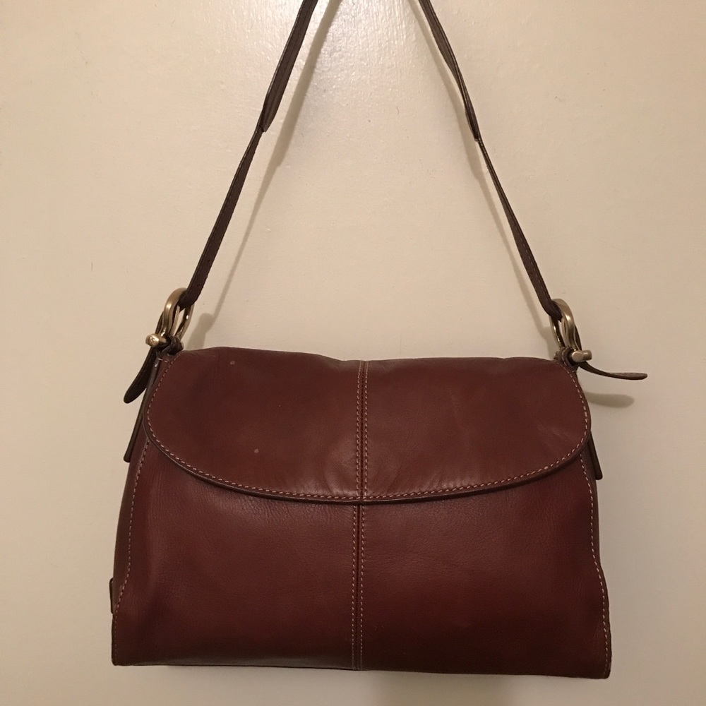 Liz Claiborne Brown Leather Shoulder Bag